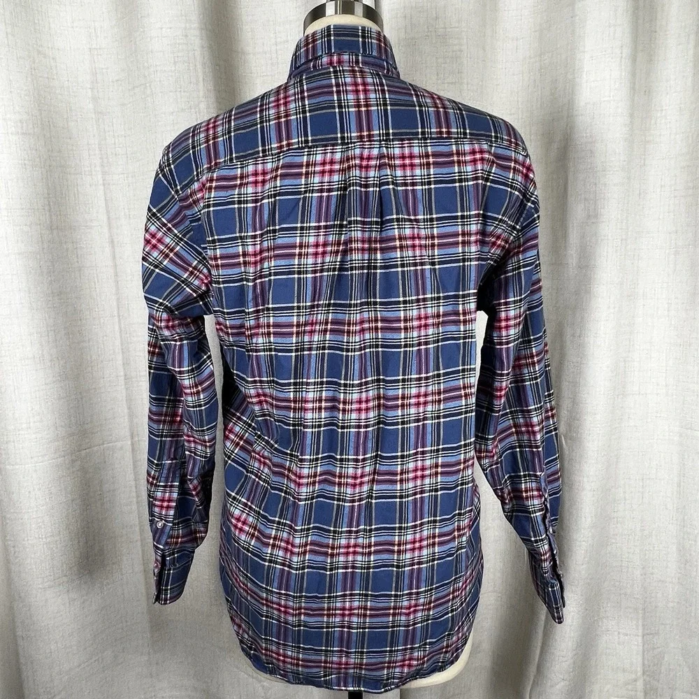 Vineyard Vines Mens Murray Long Sleeve Button Down Shirt‎ Small Red Blue Plaid